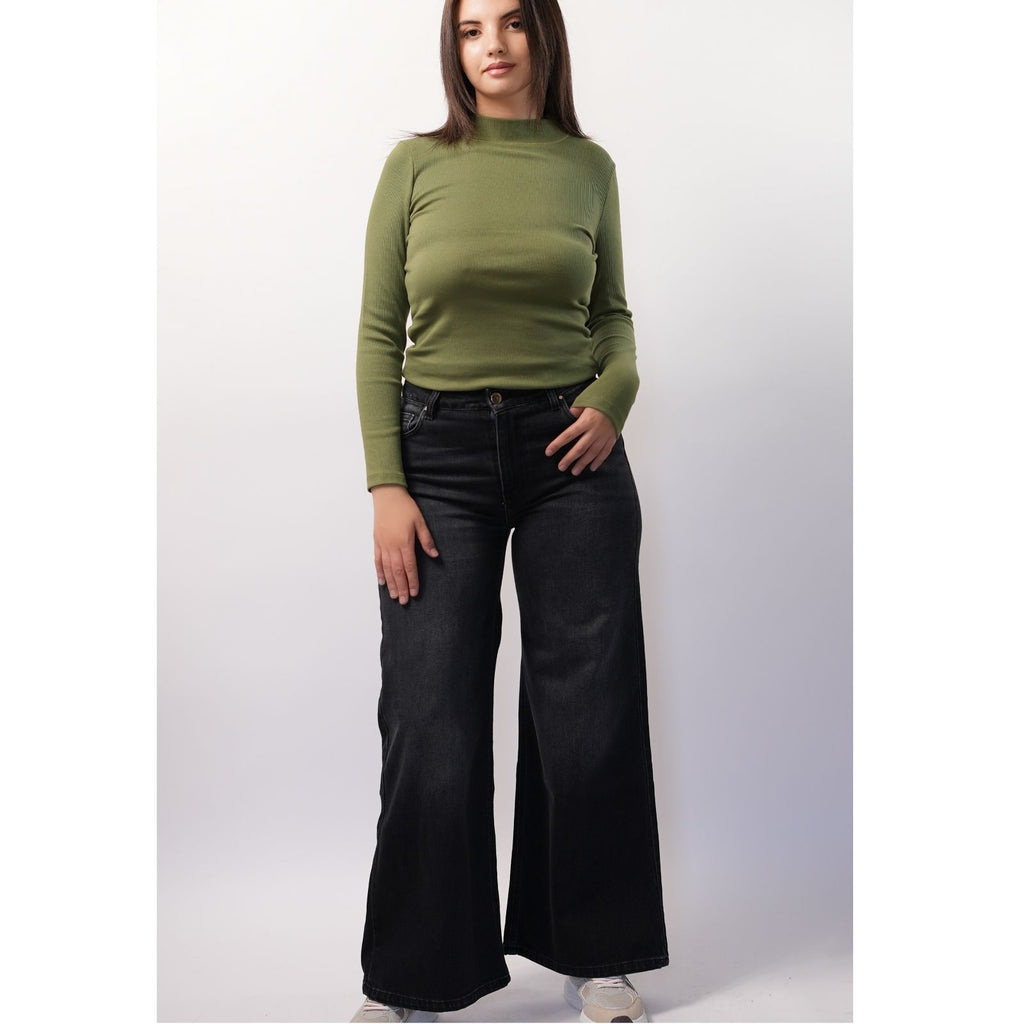 Pull 100 % coton – Vert Olive