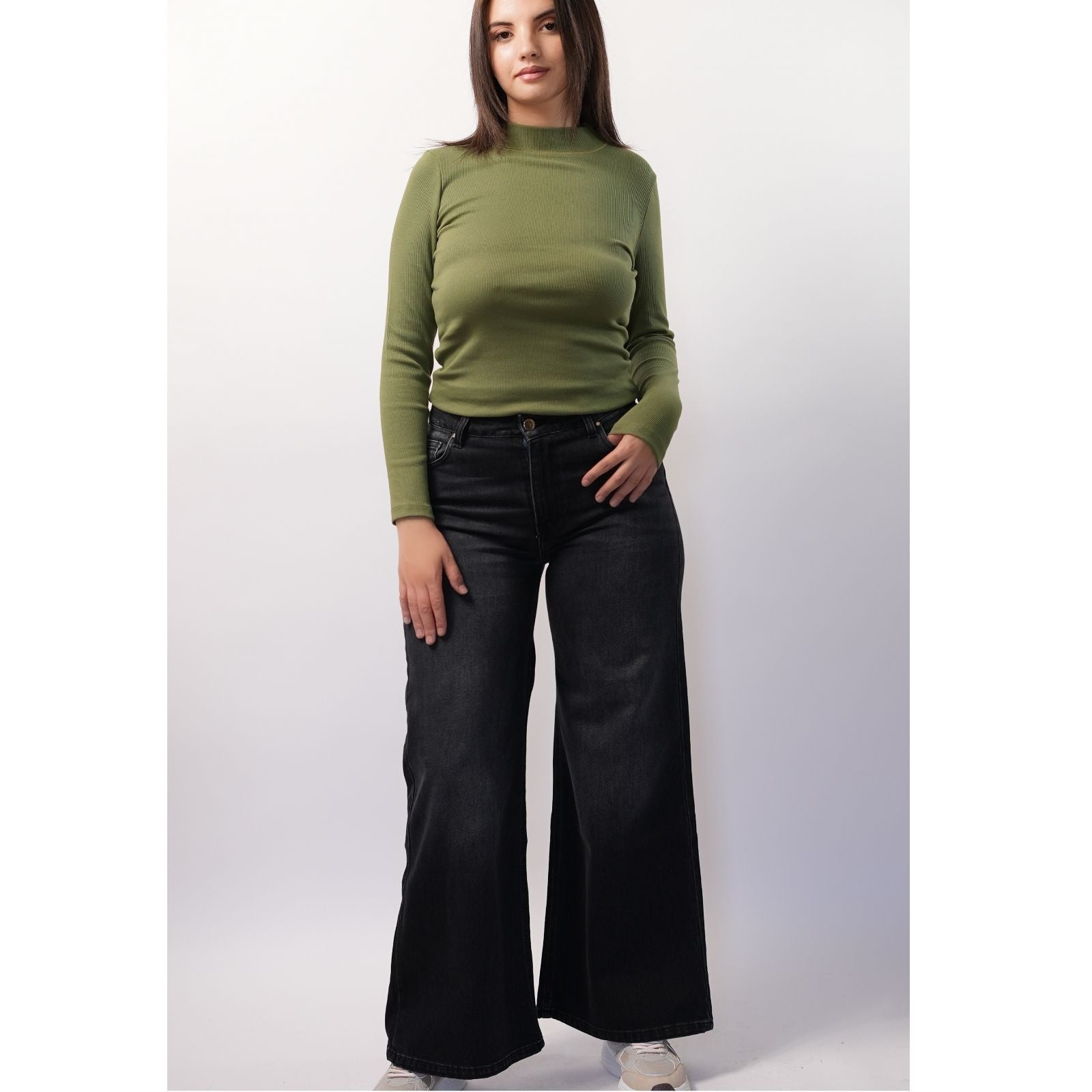 Pull 100 % coton – Vert Olive