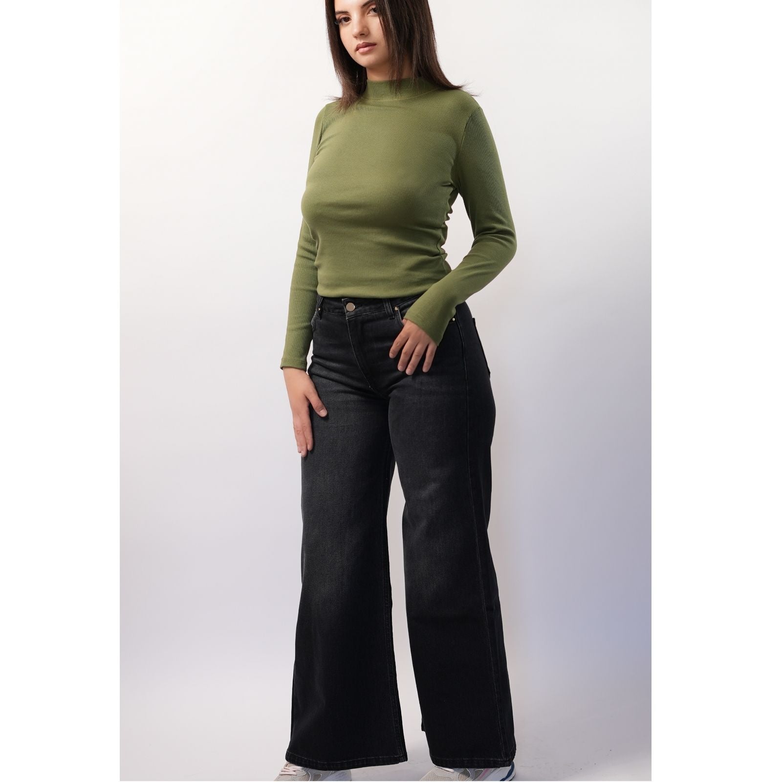 Pull 100 % coton – Vert Olive