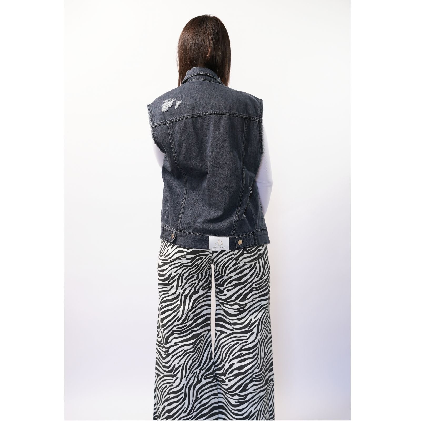 Veste Sans Manches Oversize – Gris