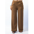 Pantalon Flare en Tissu Compacte - Caramel