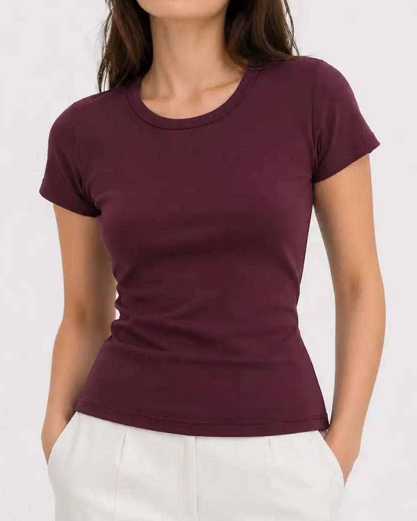 T shirt Rouge Bordeaux