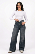 Pantalon en Denim Confort  Medium Gris