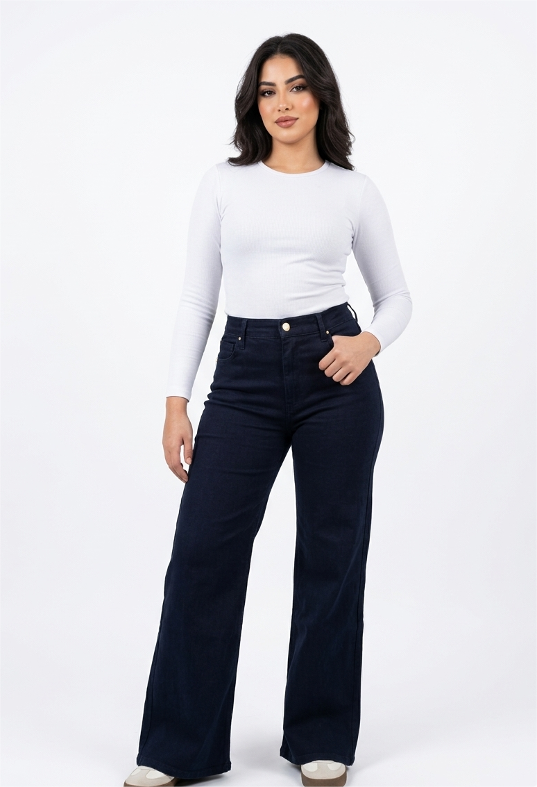 Pantalon en Denim stretch Dark Bleu Black