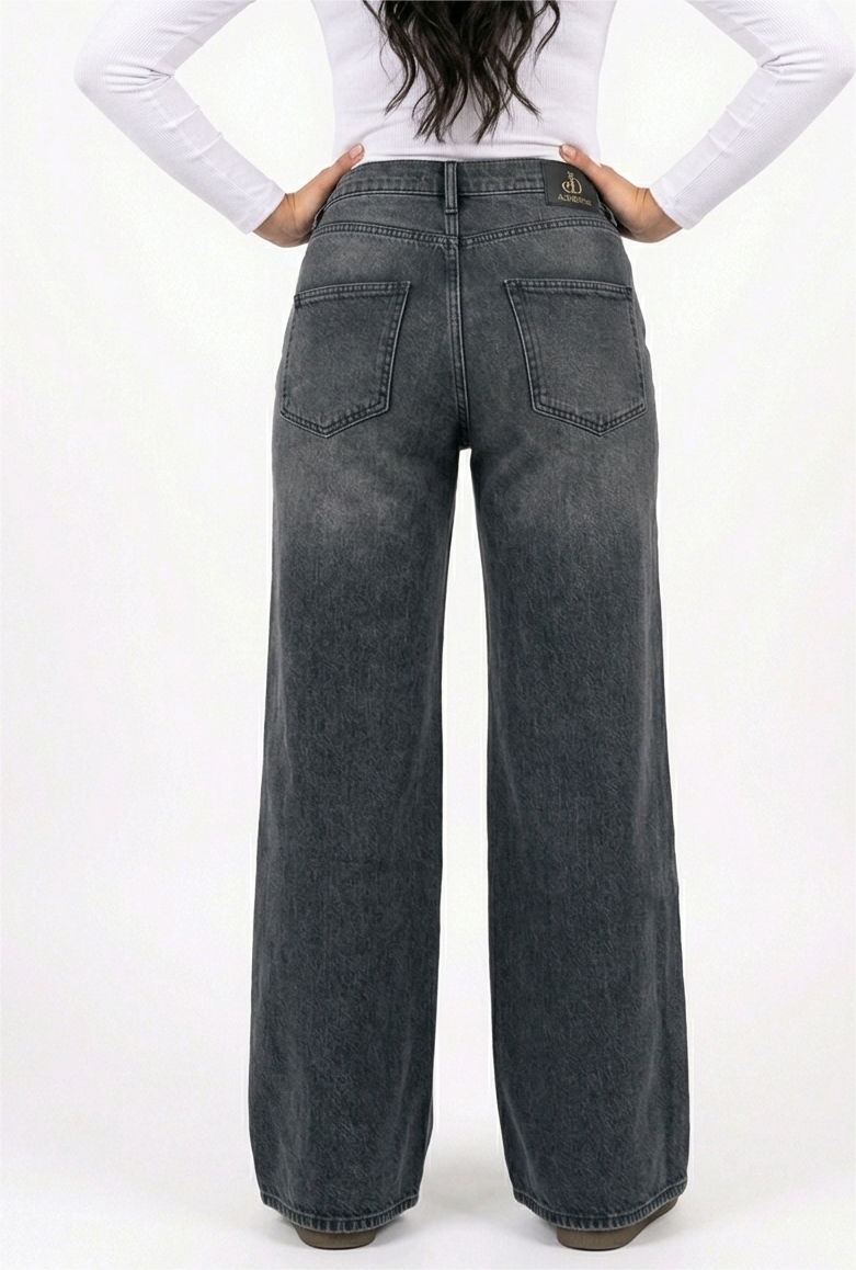 Pantalon en Denim Confort  Medium Gris