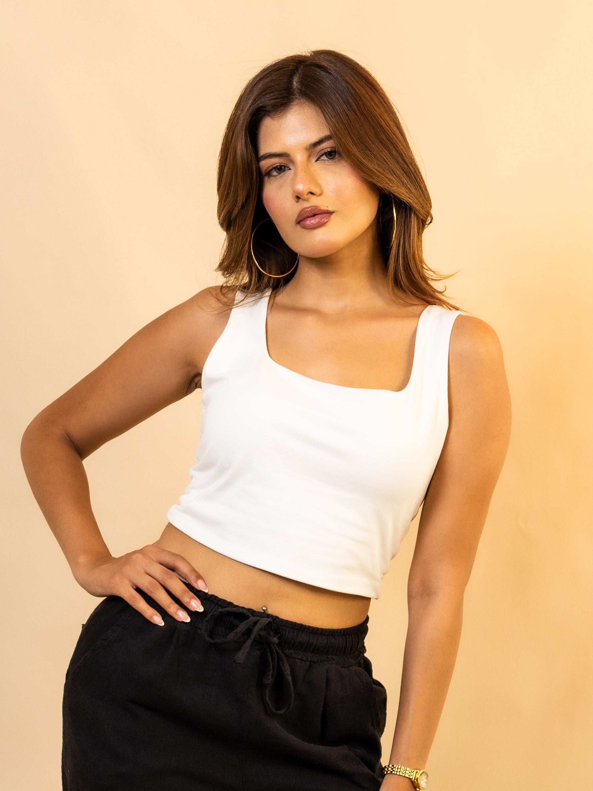 Débardeur Blanc 100% Coton
